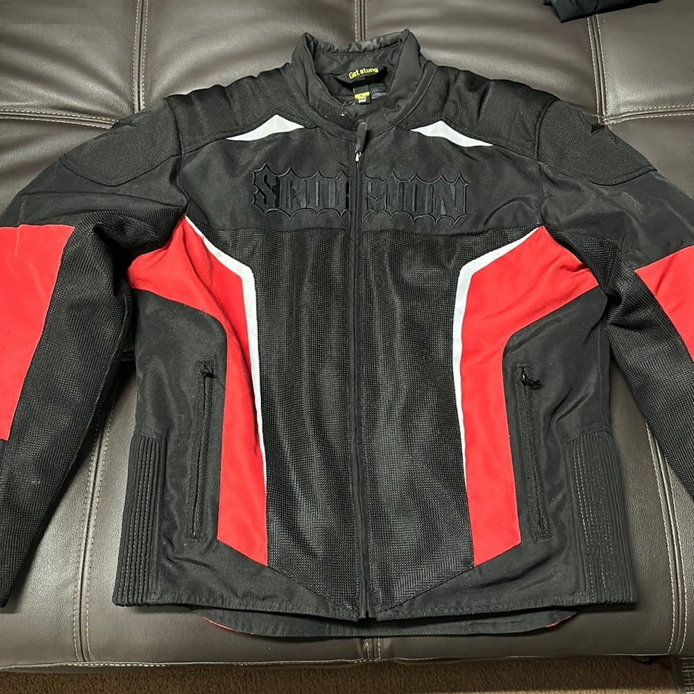 men's scorpion exo motorcycle jacket waterproof sz large